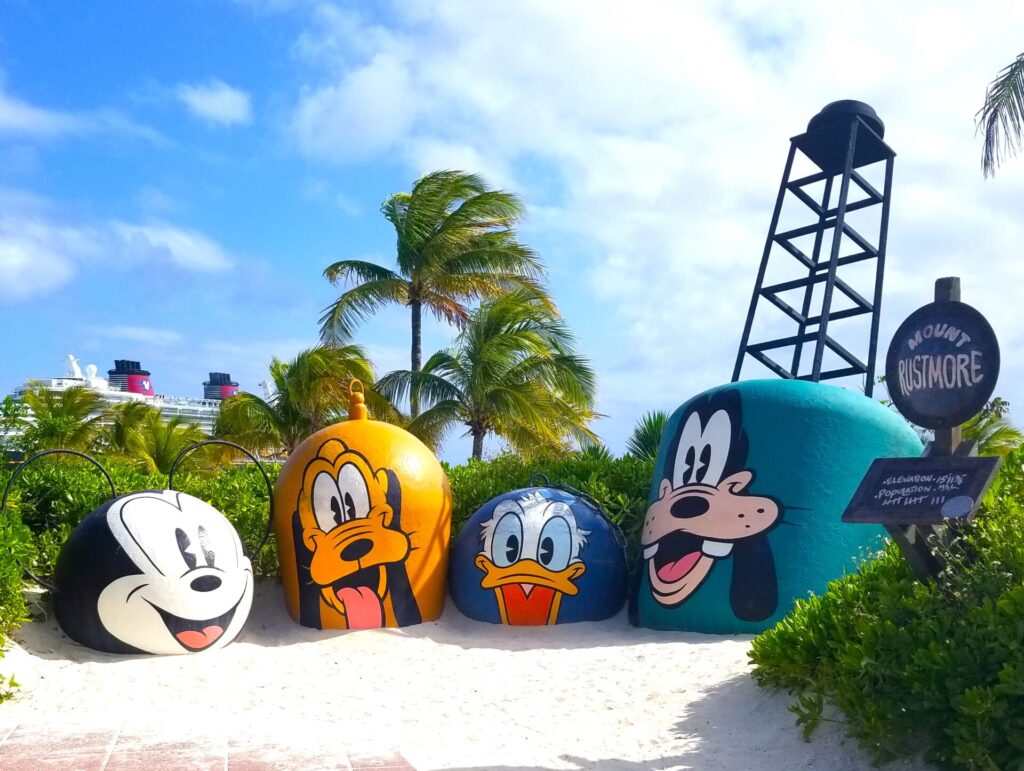 Mount Rustmore Disney Cruise Line Castaway Cay Free Onboard Credit for lowest Disney Cruise Line price with Royal Carriage Vacations