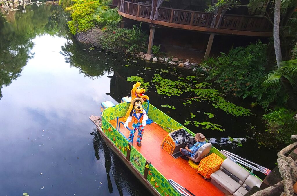 Animal Kingdom Character Cavalcades on Pontoon Boats