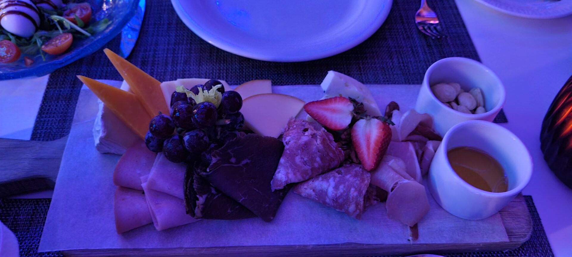 Celebrity Apex charcuterie board on the Magic Carpet