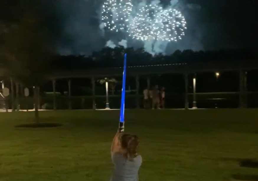 Fireworks from Disney's Caribbean Beach Resort