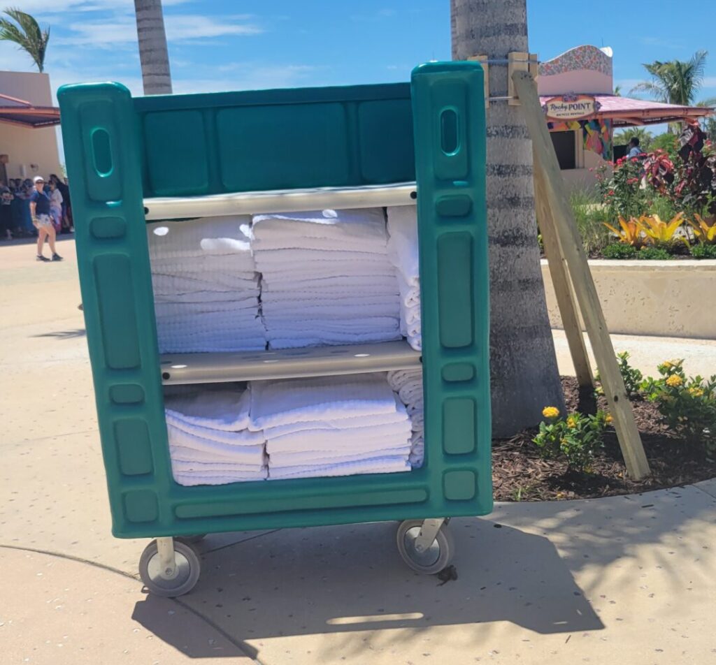 Disney Lookout Cay Towels by Goombay Cultural Center Tram Stop