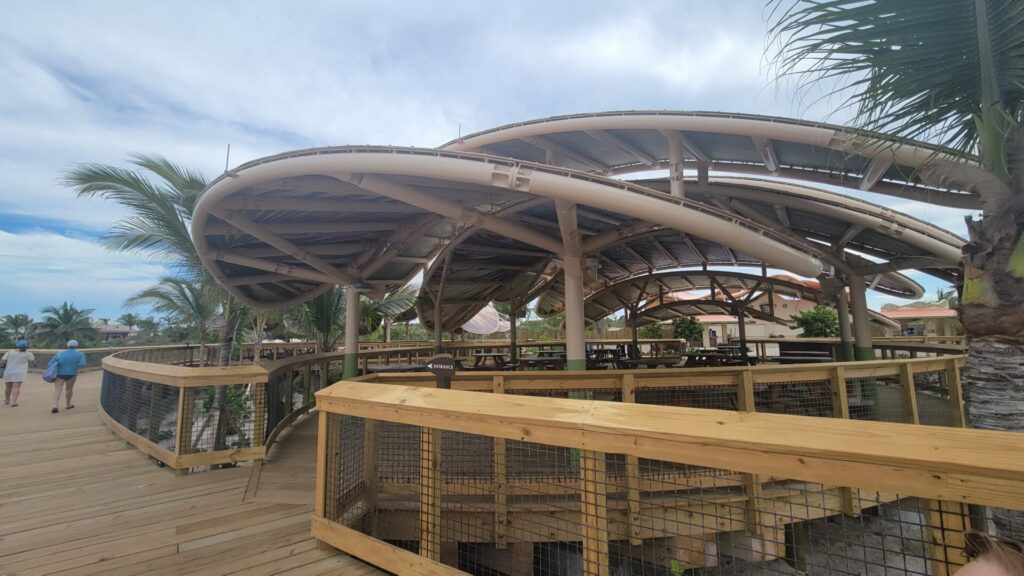 Disney Lookout Cay True True Too Pavilion with Octagonal Tables