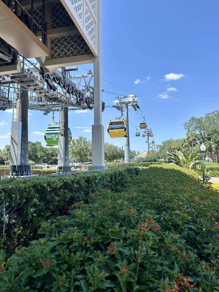 Disney Skyliner from Disney's Caribbean Beach Resort Hub