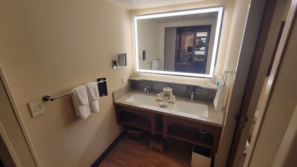 Disney's Grand Californian Hotel & Spa Bathroom Sink separate from Shower