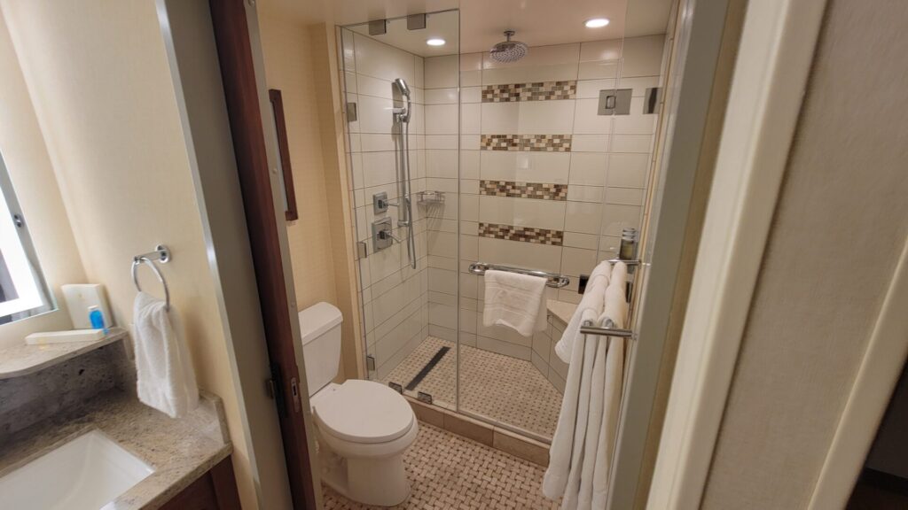 Disney's Grand Californian Hotel & Spa Bathroom Shower separate from sink