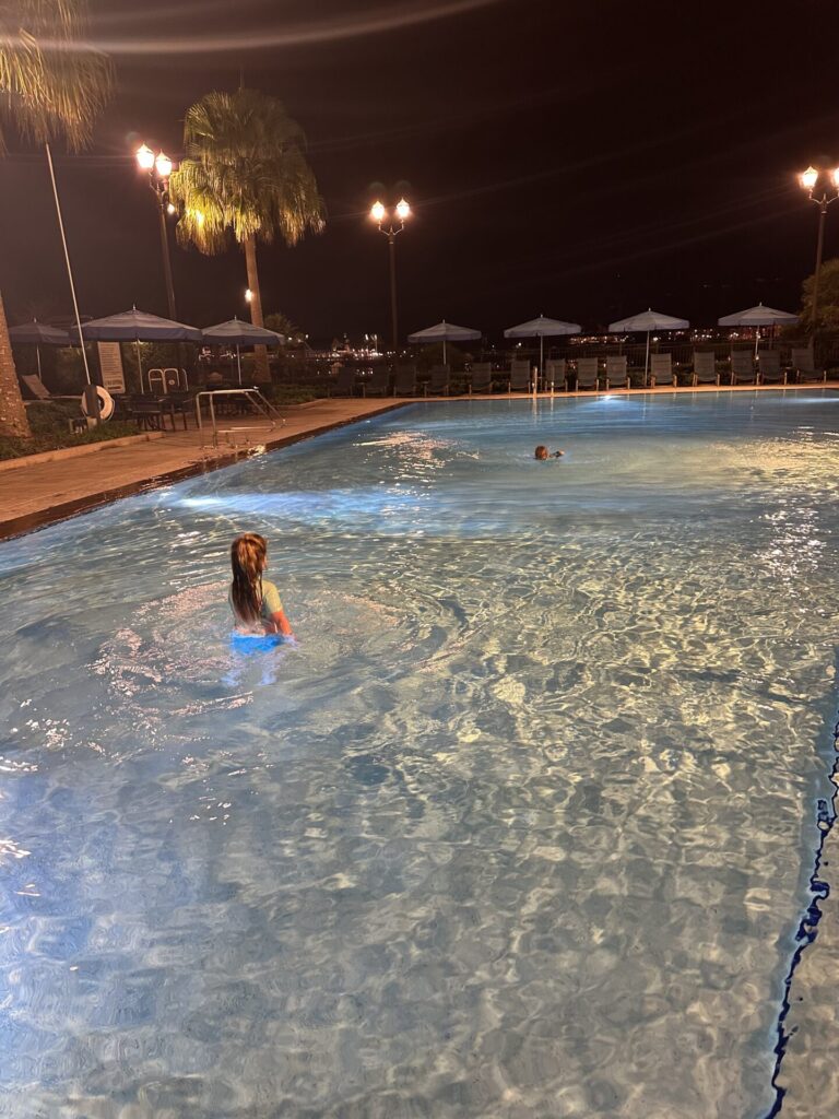 Disney's Riviera Resort Quite Pool at Night at Walt Disney World Resort Pools