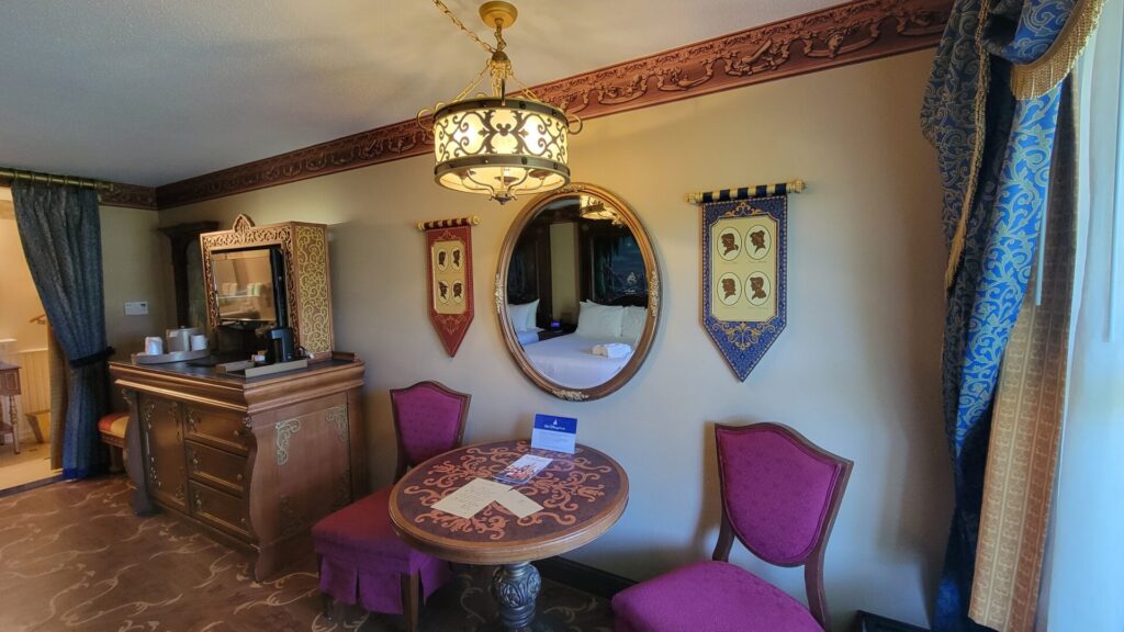 Royal Guest Room Table and Chair at Disney's Port Orleans Resort Riverside at Walt Disney World