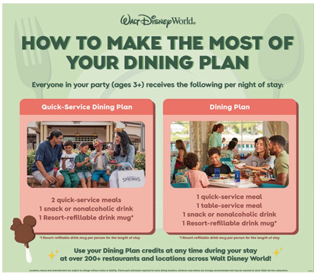 Free Dining Walt Disney World 2025